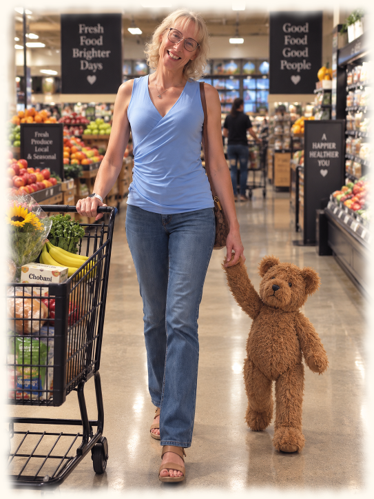 me and teddy shopping